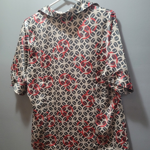 Vertigo Paris Geometric Short Sleeve Shirt XL - Picture 5 of 5